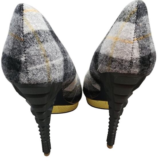 Rachel Rachel Roy Plaid Platform Heels, 6.5 - Picture 4 of 7